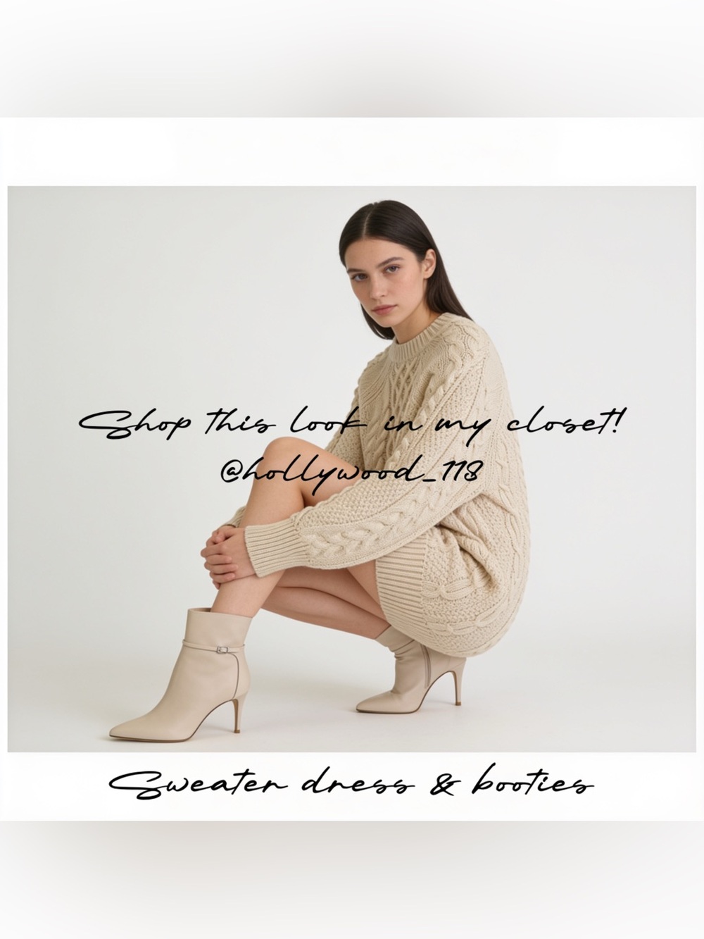 Shop this look! Sweater Dress & Calvin Klein Booties